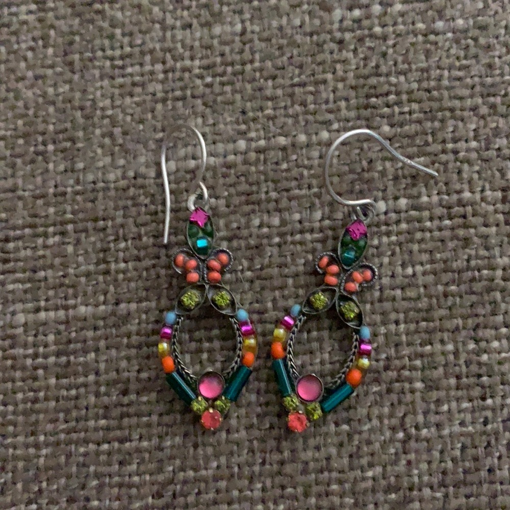 Artsy jeweled earrings